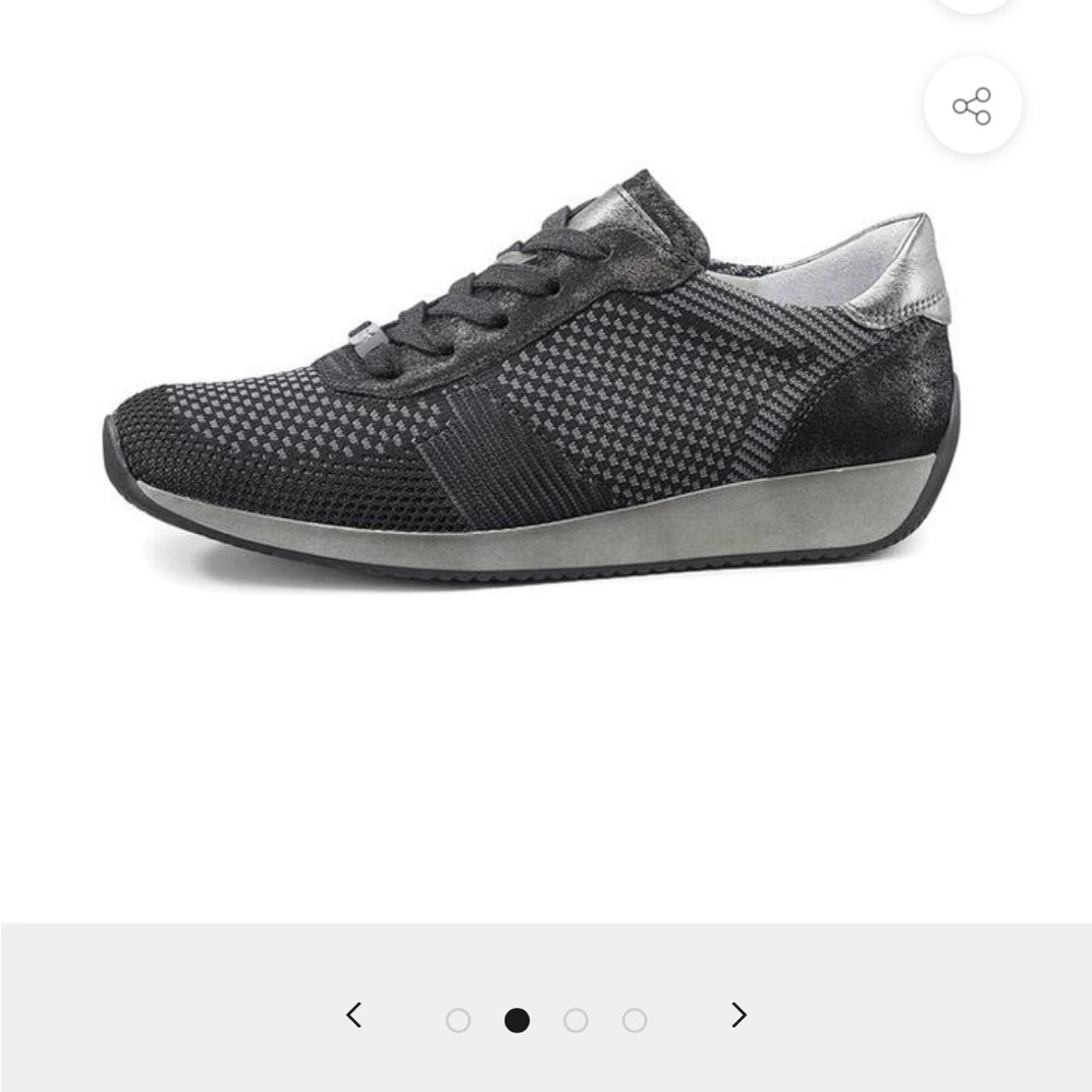Ara Lilly Women's Black Knit Lace-Up Sneakers